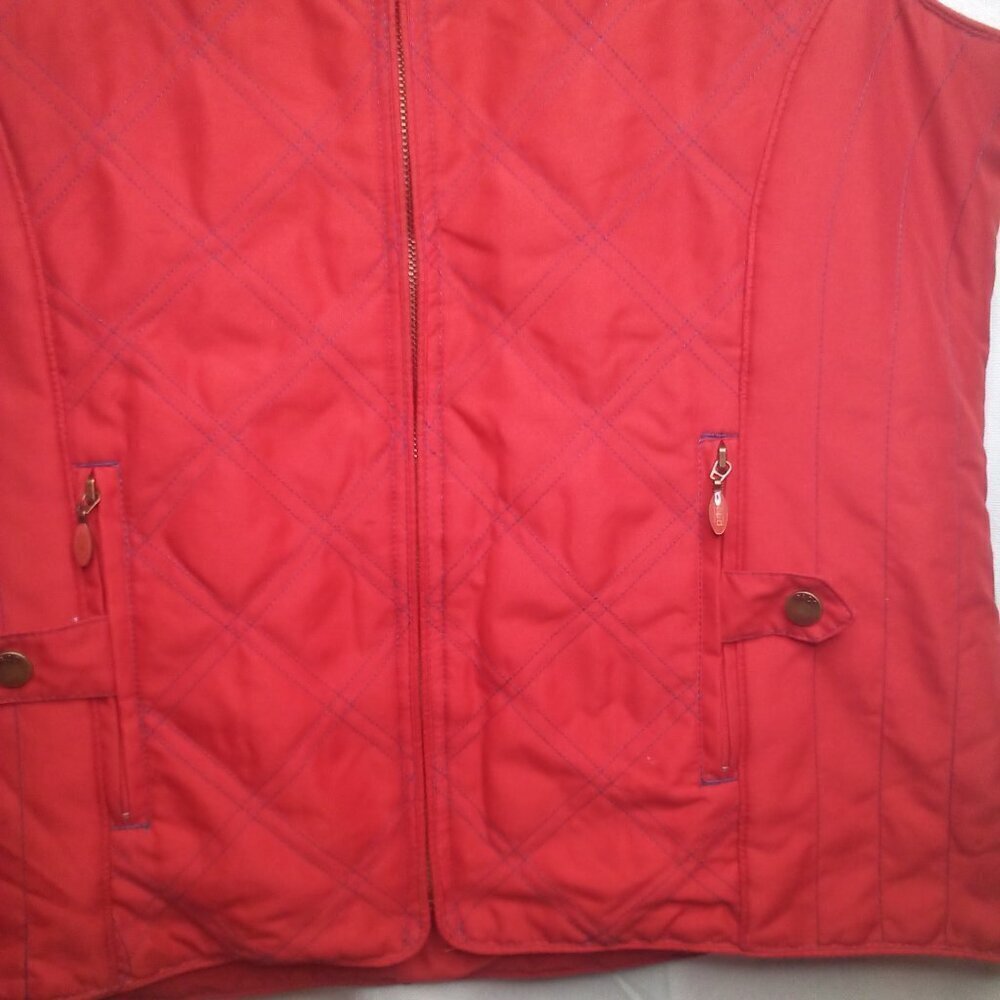 Paco Spirit Quilted Vest M Full Zip Pockets Red - Picture 7 of 15
